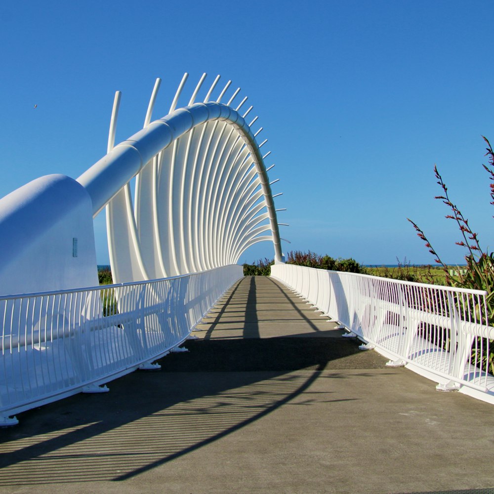 white metal fence