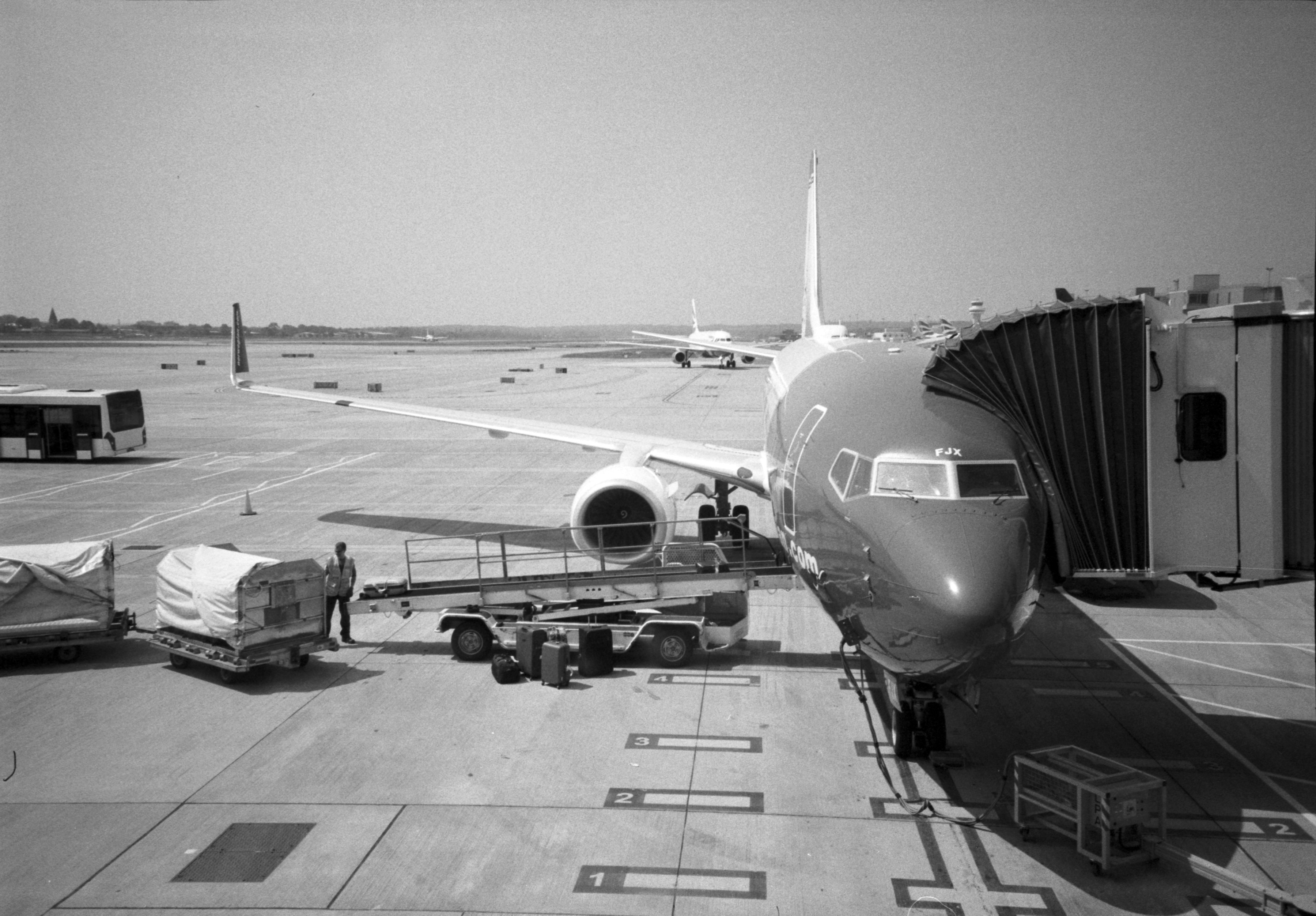 airliner at the airport