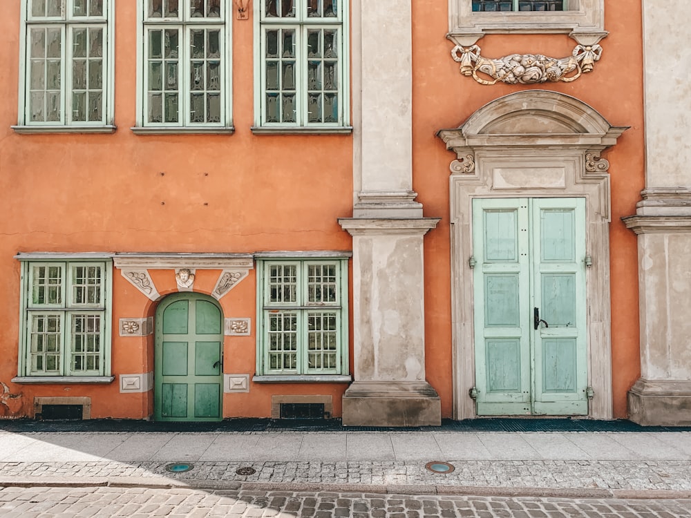 orange and white building