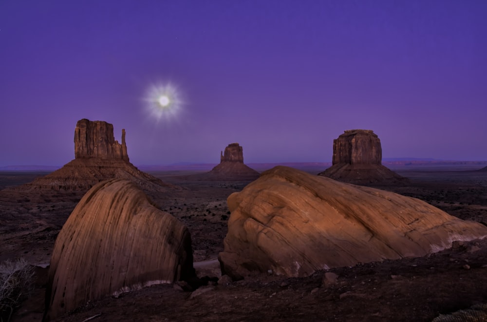 photographie de paysage de dessert