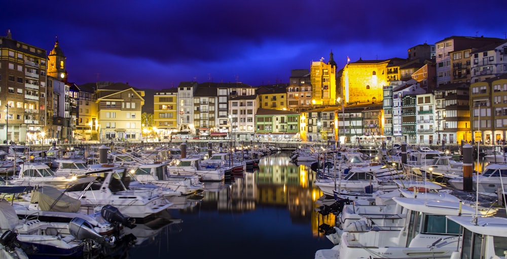 panoramic photo of yachts on body of water