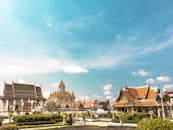 orange temples during daytime