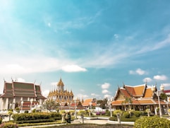 orange temples during daytime