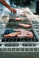 meat on grills
