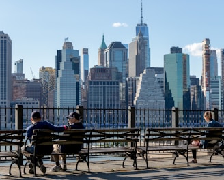 men on benches