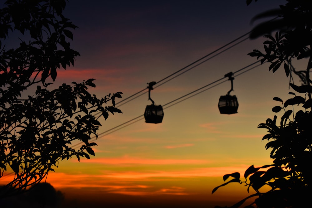 two cable cars