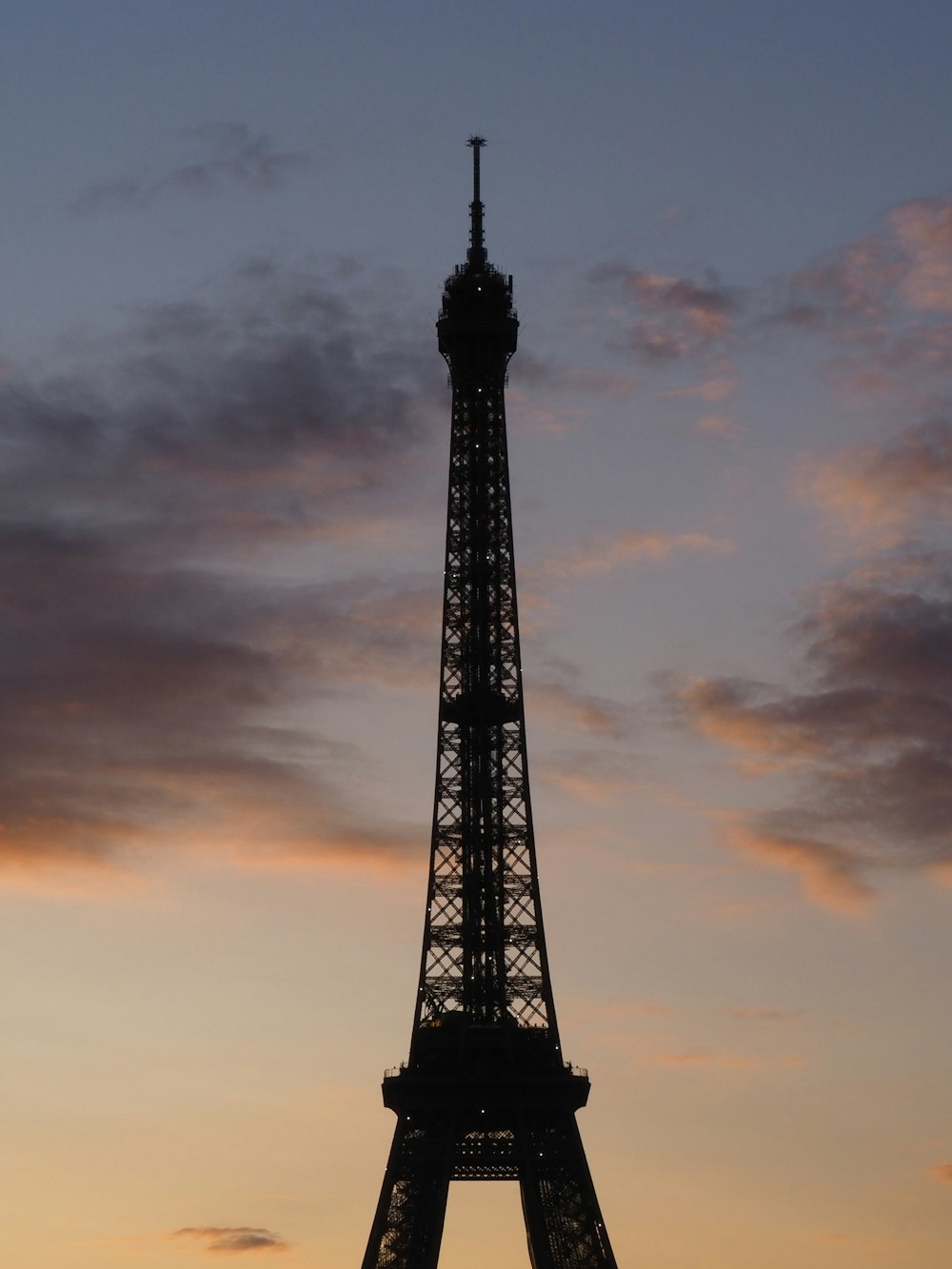 silhouette of tower