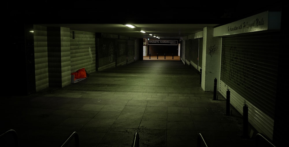 empty building during night time