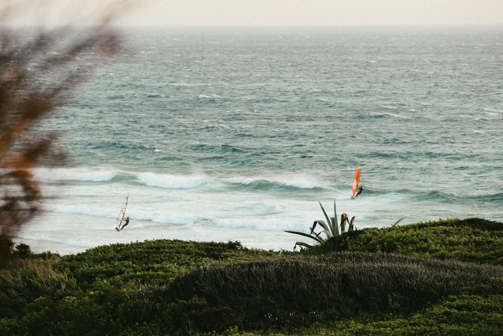 person surfing at the sea