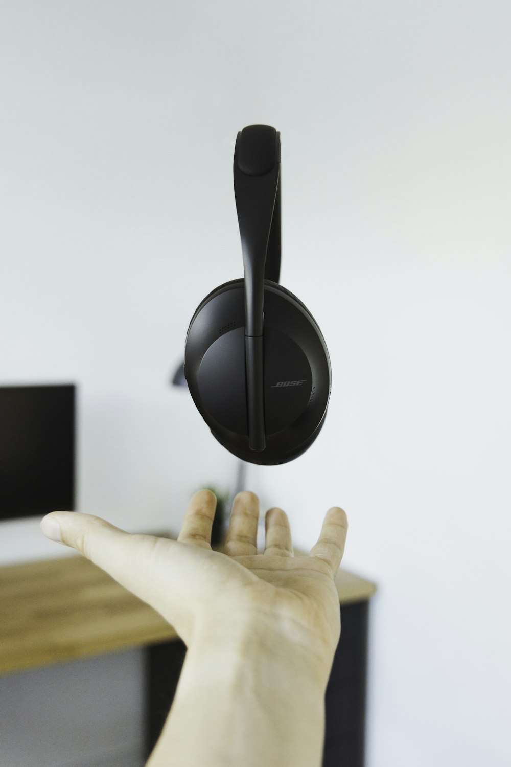 black Bose headphone