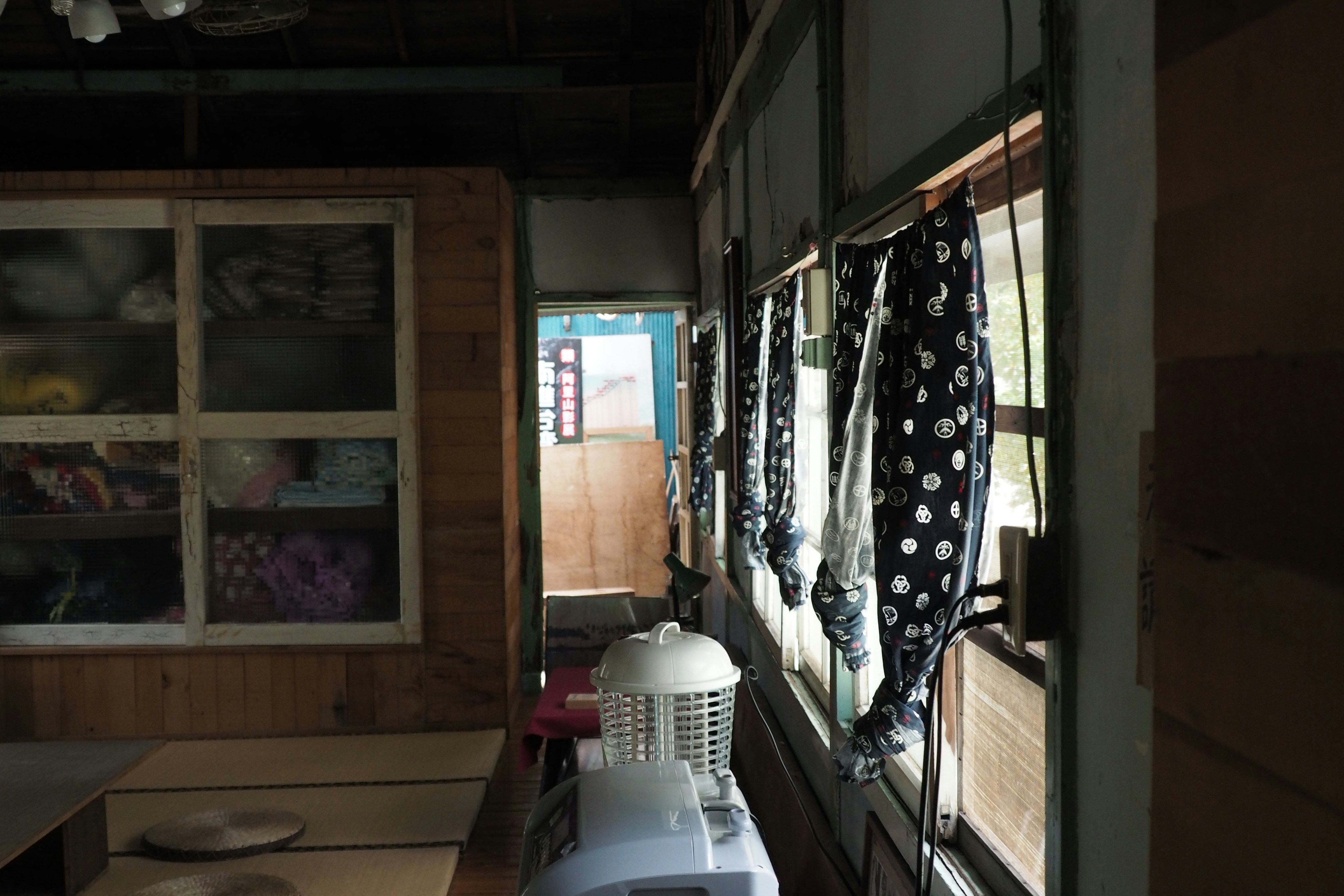 a room that has a bunch of windows in it