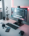 desktop turned on