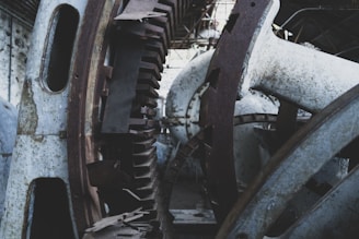 brown and gray metal machine gear