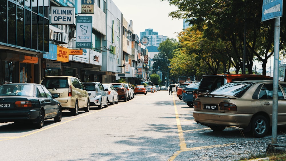 vehicle parks near the street