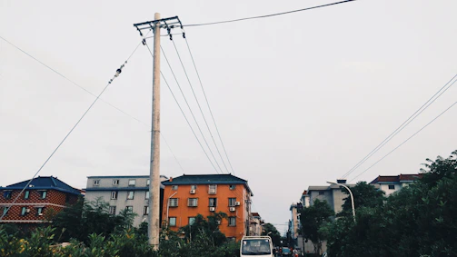 A high-quality electric post installation in a residential area.