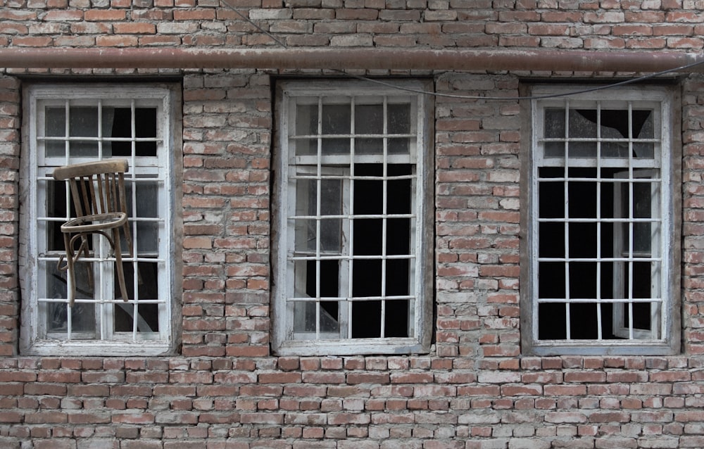 three closed windows