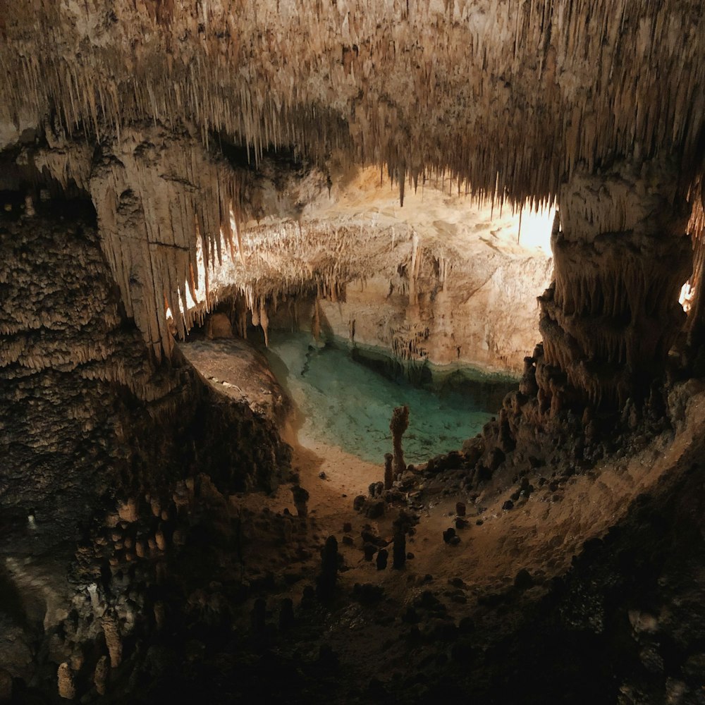 aerial view of cave