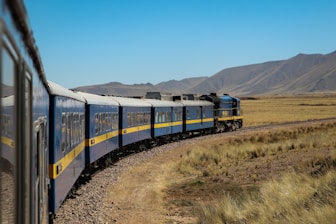 blue train during daytime