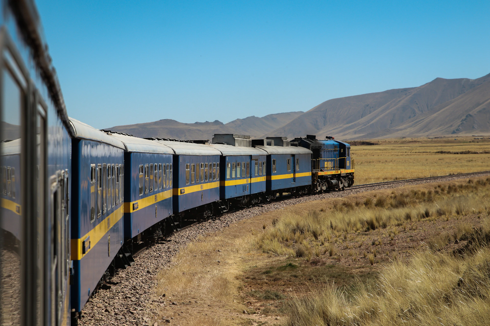 blue train during daytime