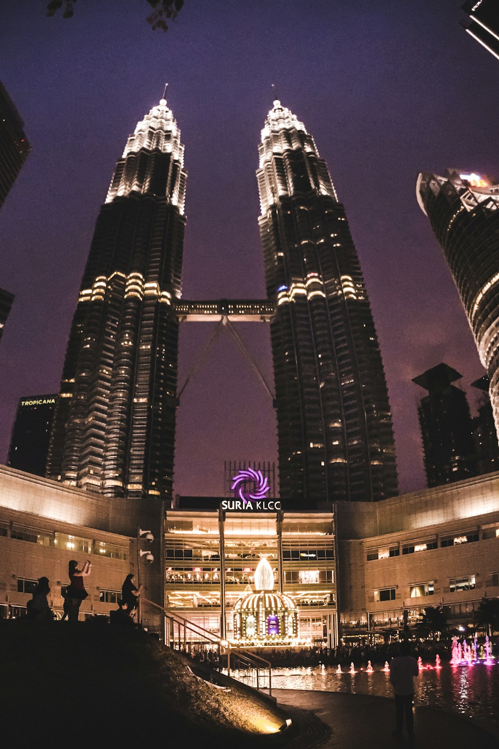 lighted city building during nighttime