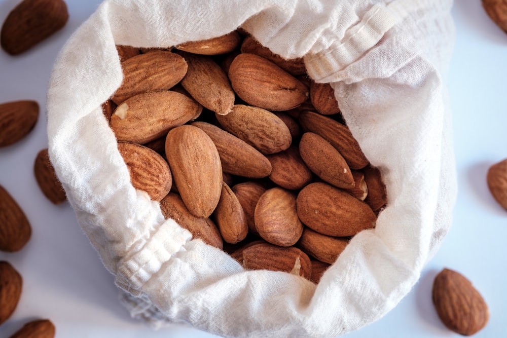 brown almond nuts. 