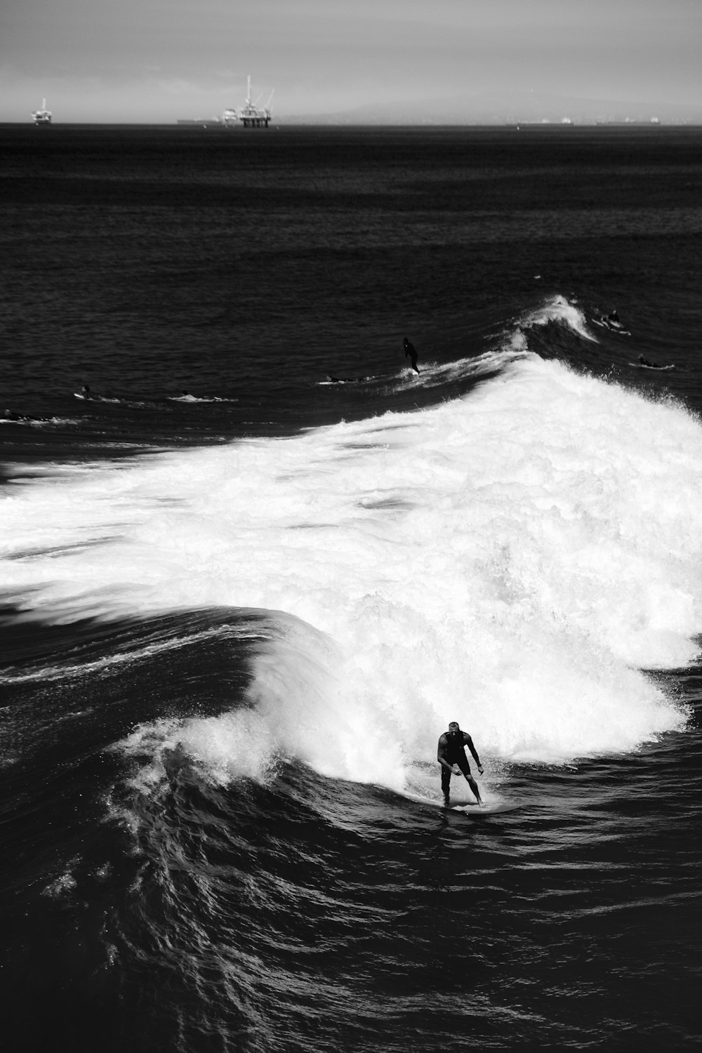 person surfing on sea