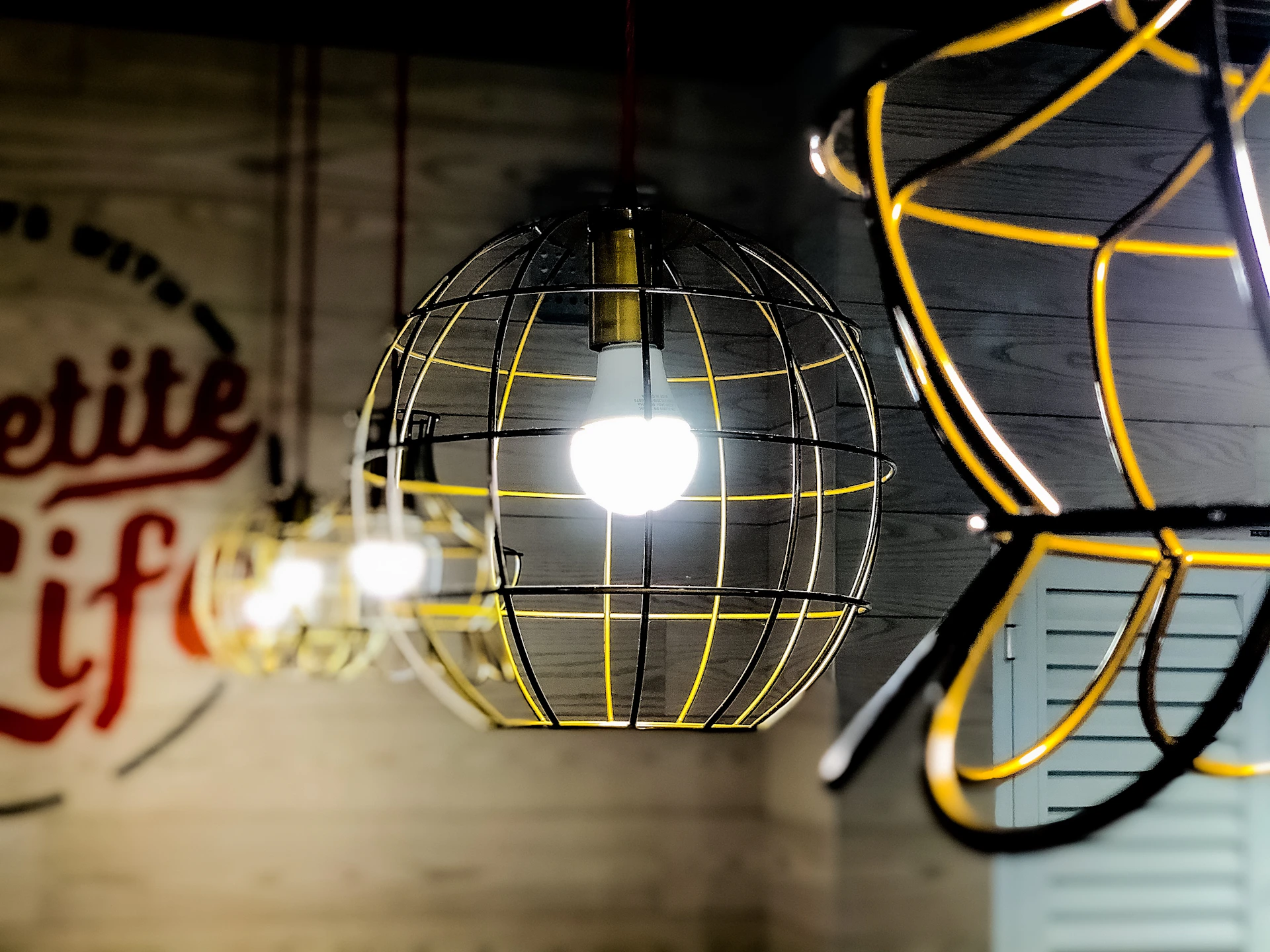 lighted white LED bulb