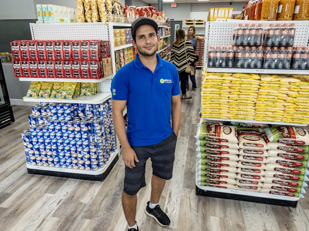 men's blue polo shirt