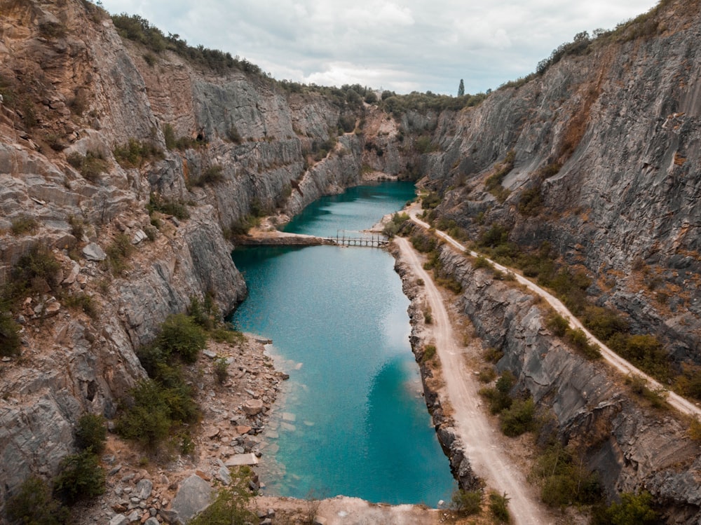 landscape photography of gray cliff