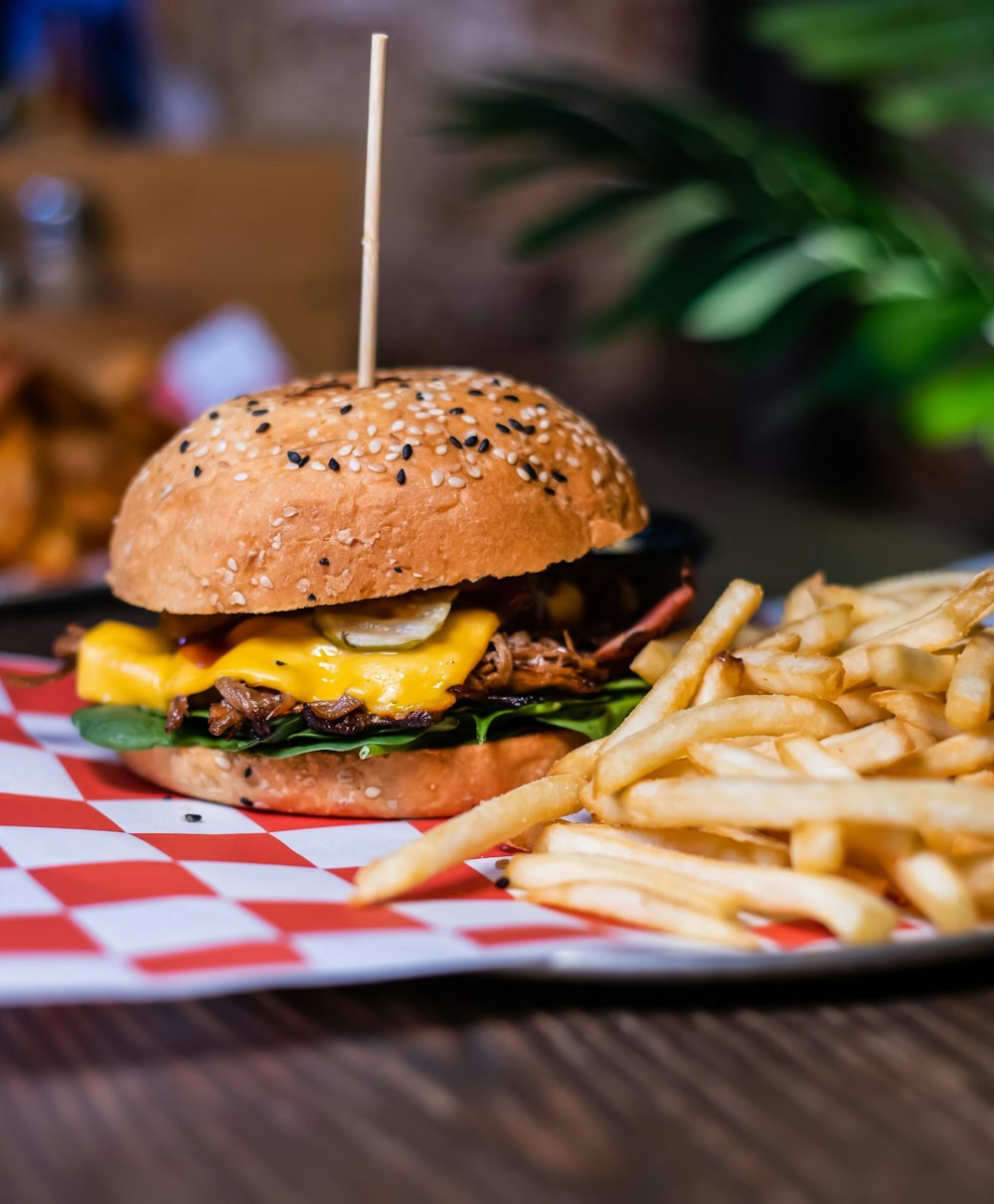 shallow focus photography hamburger on plate