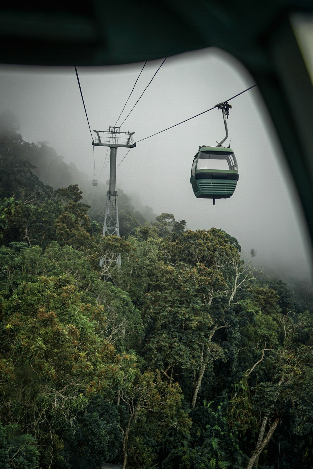 green and gray cable car photo