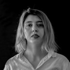 woman wearing collared top