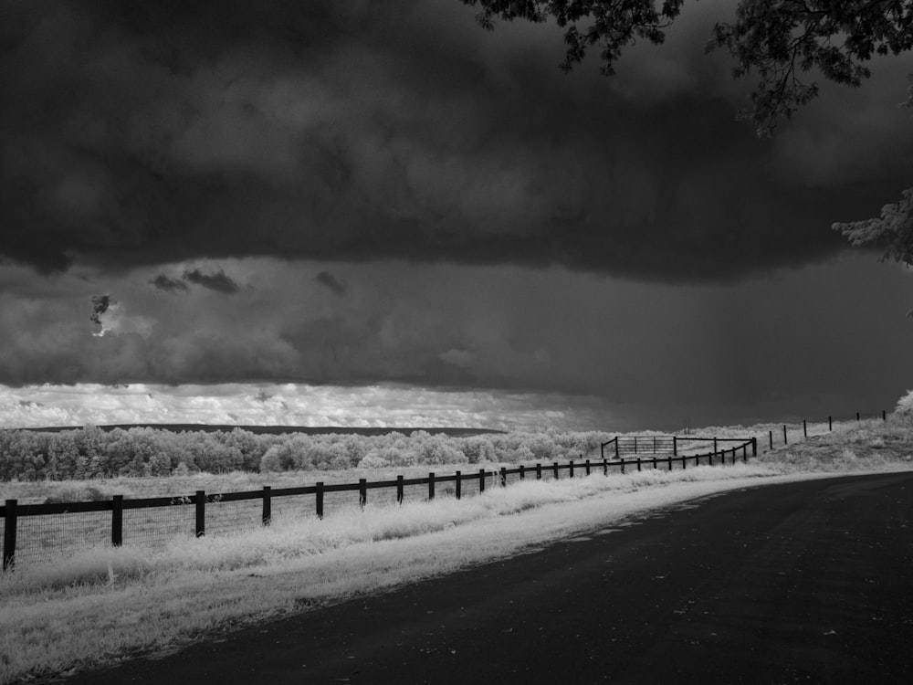 black wooden fence