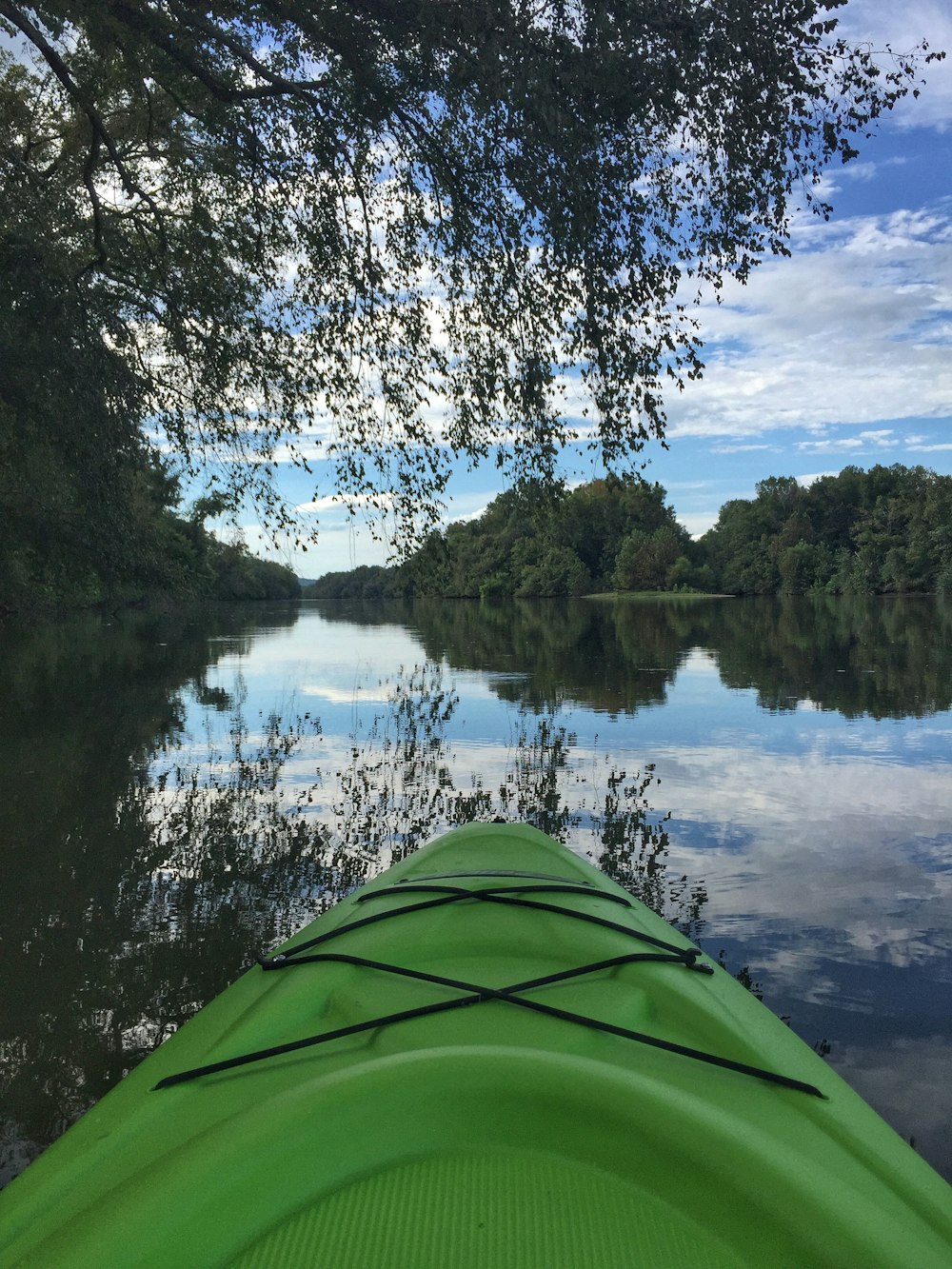 green kayak