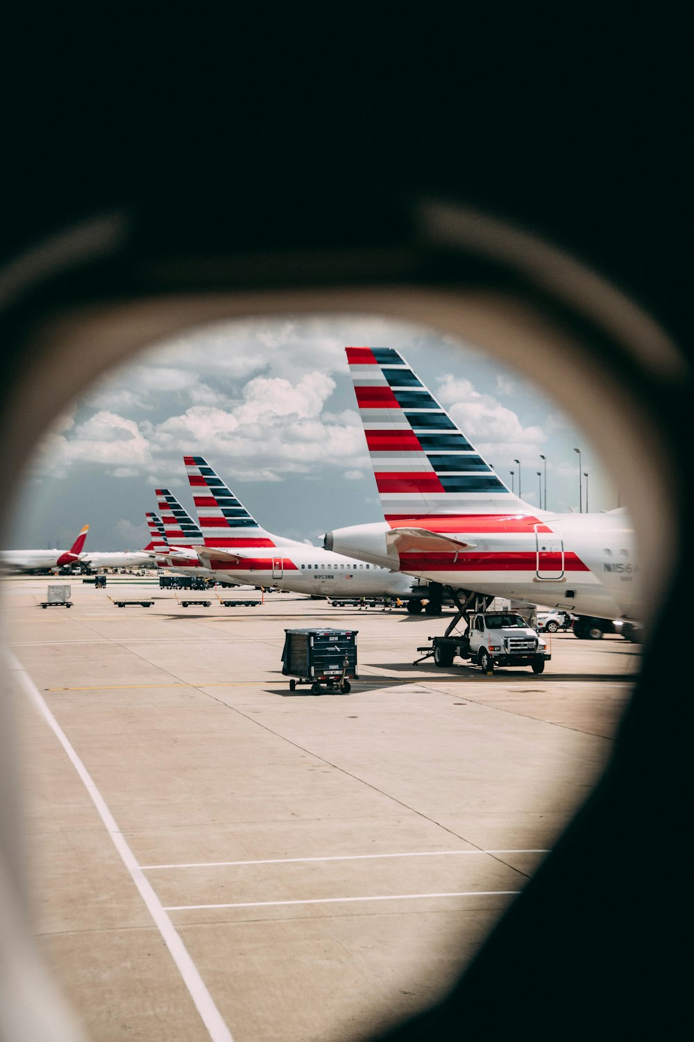 vehicles near airplane