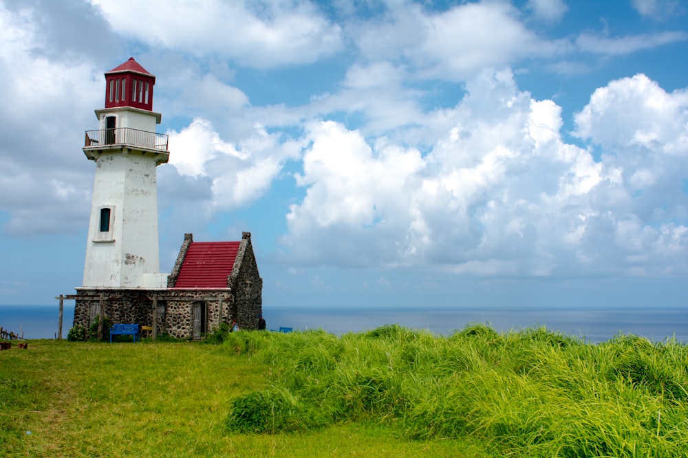 white and red lighthouse