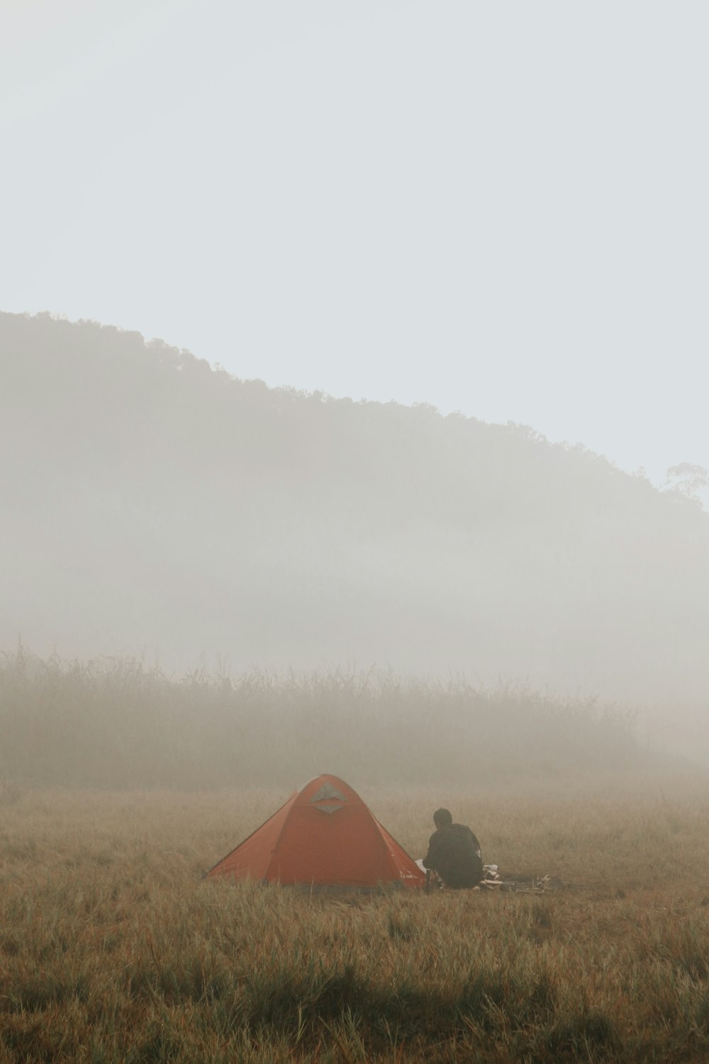 orange dome tent