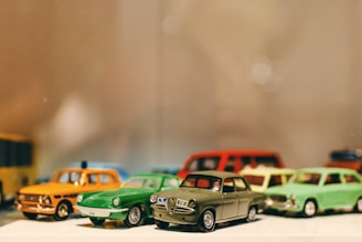 assorted-color die-cast metal scale model collection