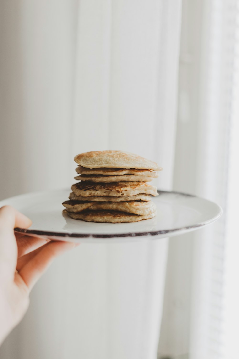 flatbread on white plate