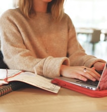 women's brown crew-neck sweater