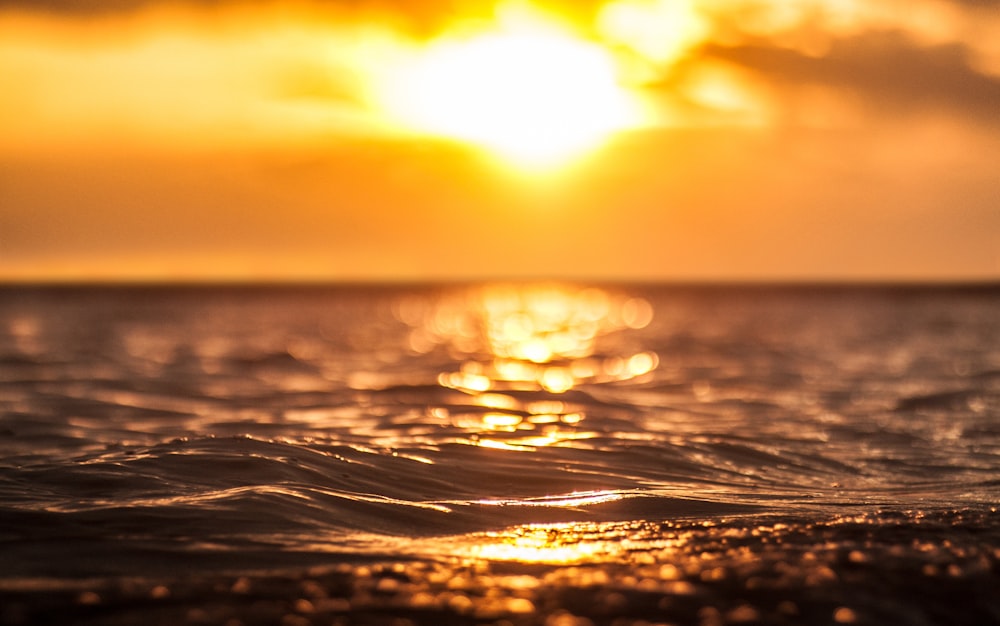 low angle photo of sea water