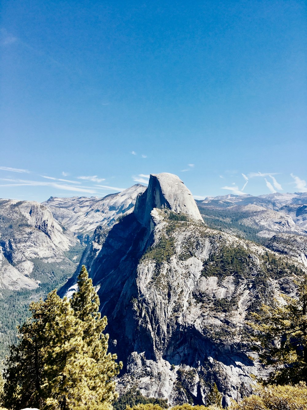 mountain range under clear blue sky