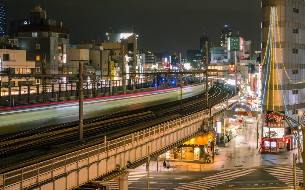 long-exposure photography of gray road