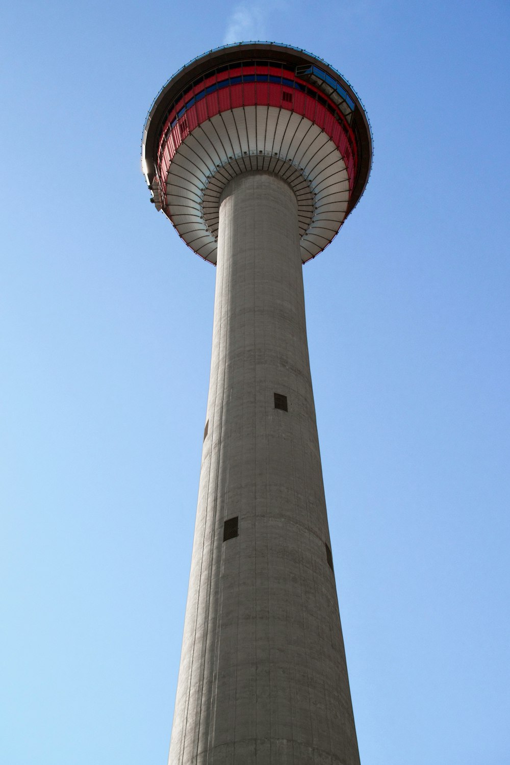 white and red tower