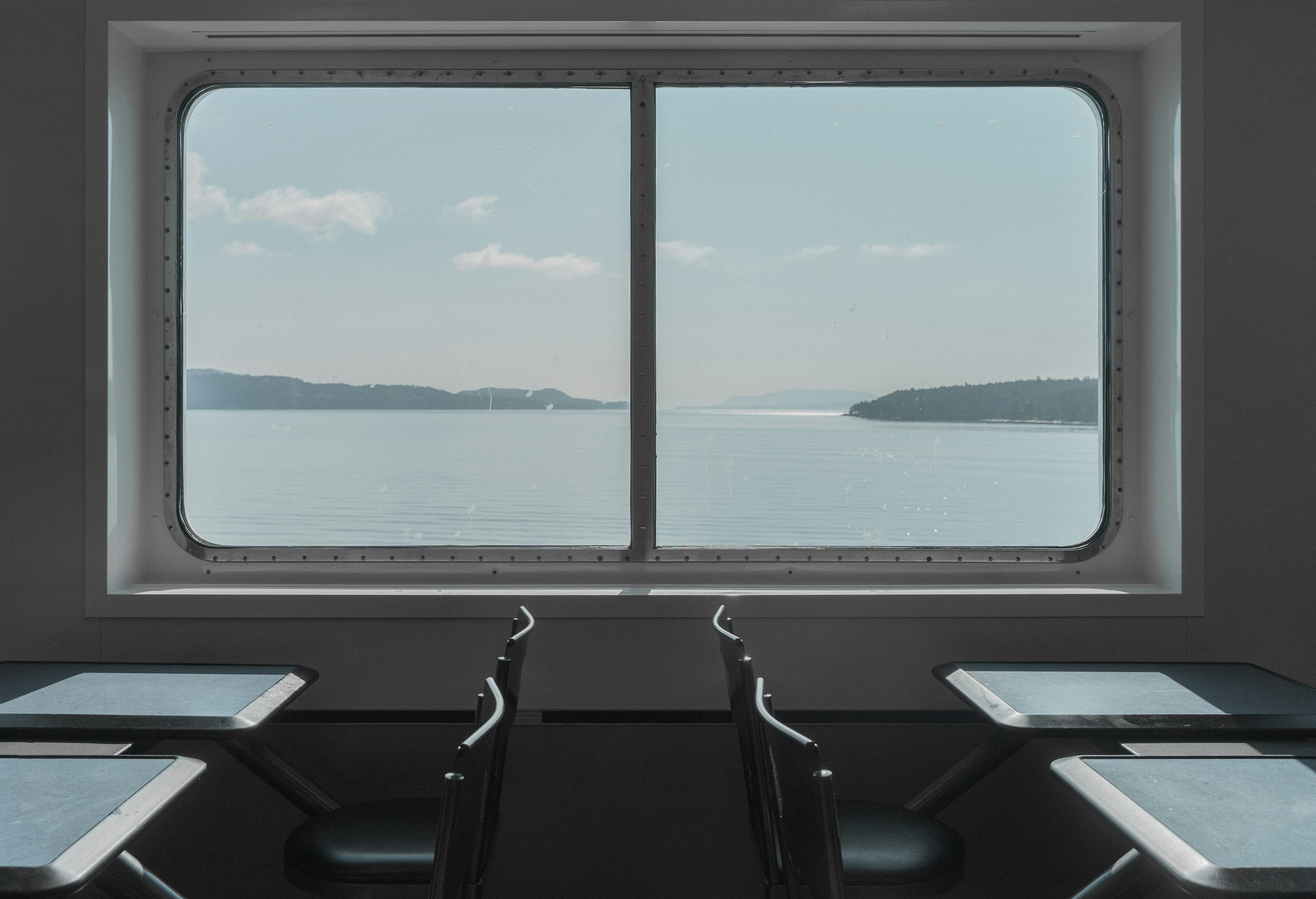 Minimalist onboarding process - gray metal-framed table