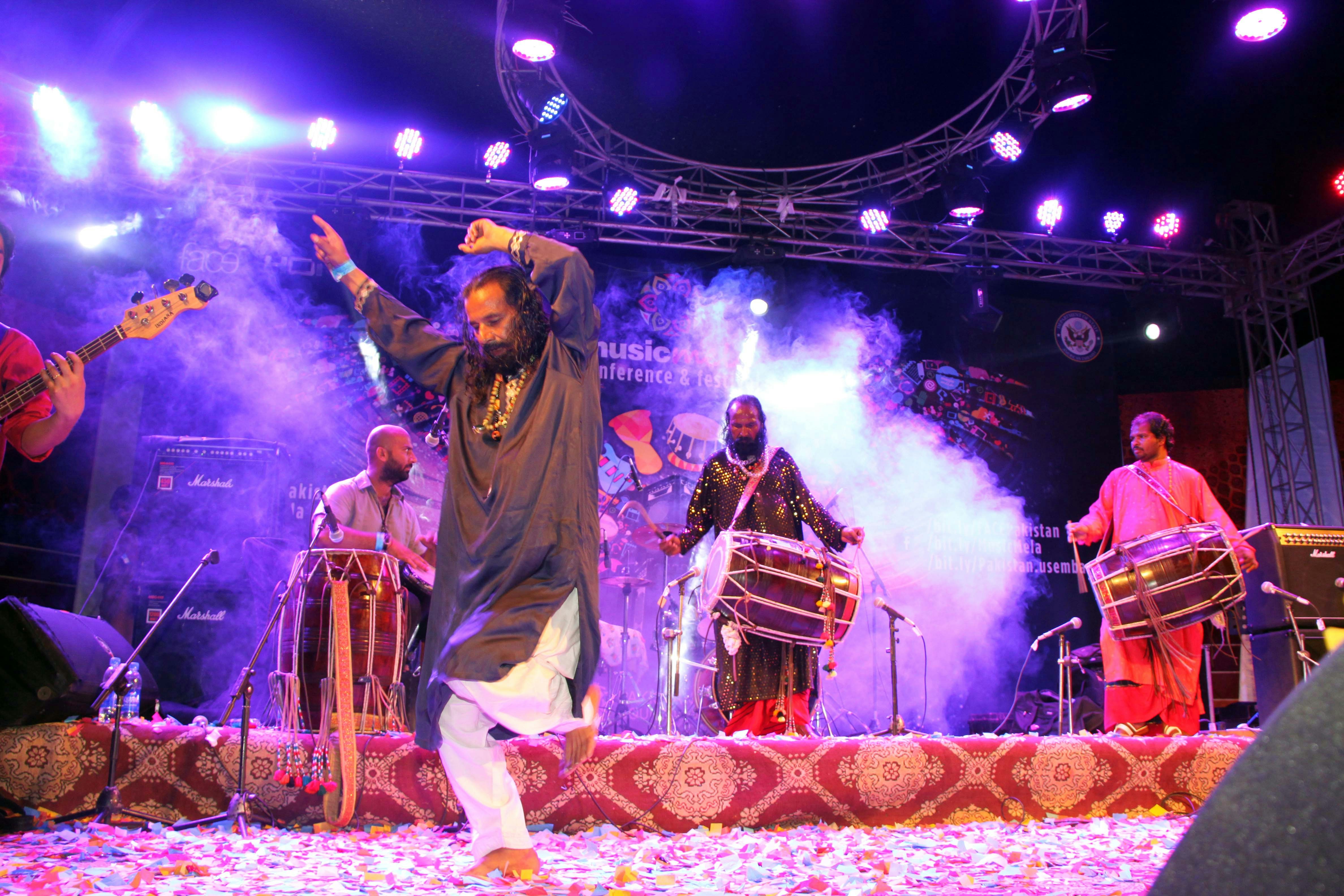 people in a stage close-up photography