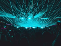 teal strobe lights