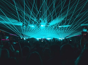 teal strobe lights