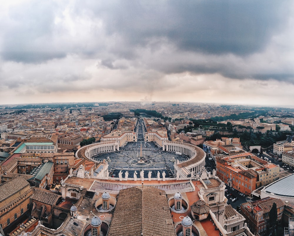 aerial city view