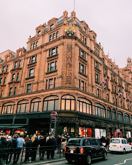 beige painted building in Harrods United Kingdom